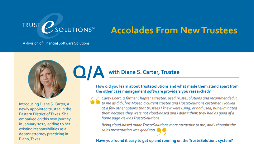 New panel trustees from Texas up and running with TrusteSolutions